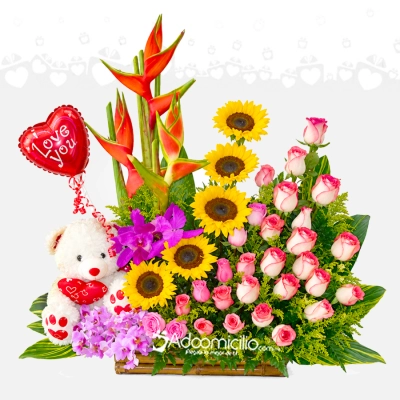 Arreglo Floral Con Peluche A Domicilio En Cali 