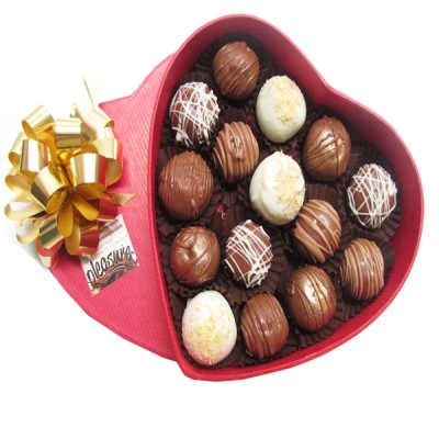 Caja corazón con Trufas Redondas Medellin Pedido Con Dos Dias De Anticipado