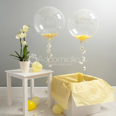 Globo confeti Margaritas “Día de la Madre” Globos con helio a domicilio en Bogota Pedido con 1 día anticipado 