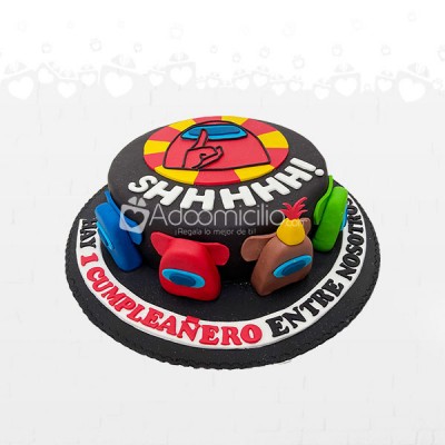 Torta Among Us Sabor Naranja con Chocolate 30 Porciones Pedido Con 2 De Anticipado A Domicilio En Cali