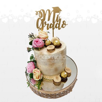 Torta Sabor Naranja con Chocolate en Crema para Grado 20 Porciones A Domicilio En Cali Pedido Con 2 Dias De Anticipado