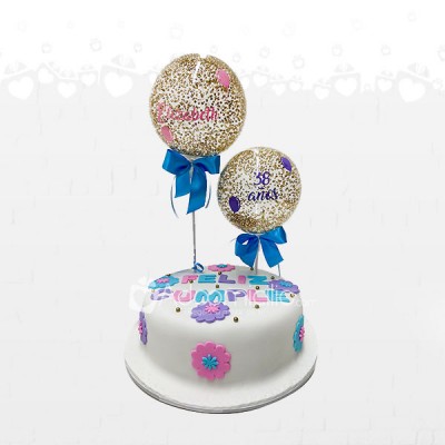 Torta Cumpleaños Sabor Chocolate con Burbujas Minis 15 Porciones A Domicilio En Cali Pedido Con 2 Dias De Anticipado