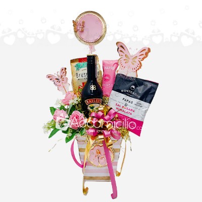 Ancheta Mariposas Baileys y Snacks Regalos A Domicilio En Cali