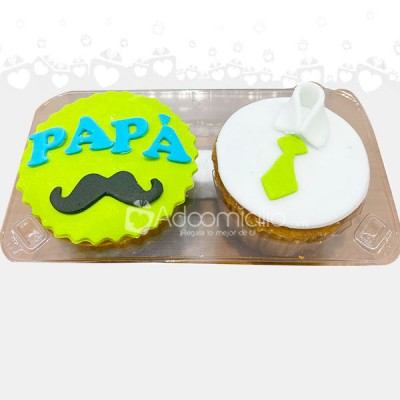 Cupcakes X 2 Con Patillaje Papá Elegante En Cali 