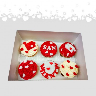 Cupcakes X6 Para San Valentín A Domicilio En Cali 