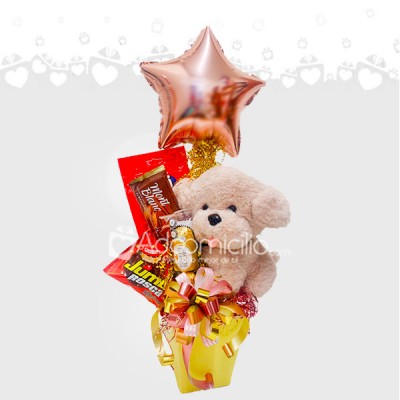 Ancheta Con Peluche Y Dulces Para Mamá A Domicilio En Cali 