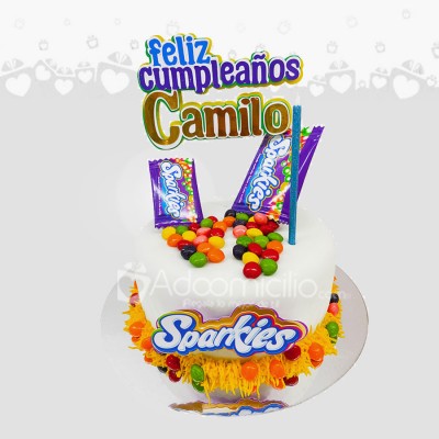 Torta Sparkies Cumpleaños a Domicilio Cali Para 10 Personas Pedido Con Anticipación De 4 Días  