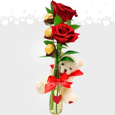 Detalle Con Rosa Y Peluche Para San Valentín A Domicilio En Cali Pedido Con Un Día De Anticipación 