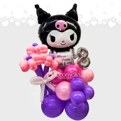 Arreglo De Globos Con Temática De Kuromi A Domicilio En Cali Pedido Con Un Día De Anticipación 