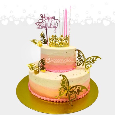Torta De Dos Pisos Para Cumpleaños A Domiclio En Cali Pedido Con Dos Días De Anticipación 