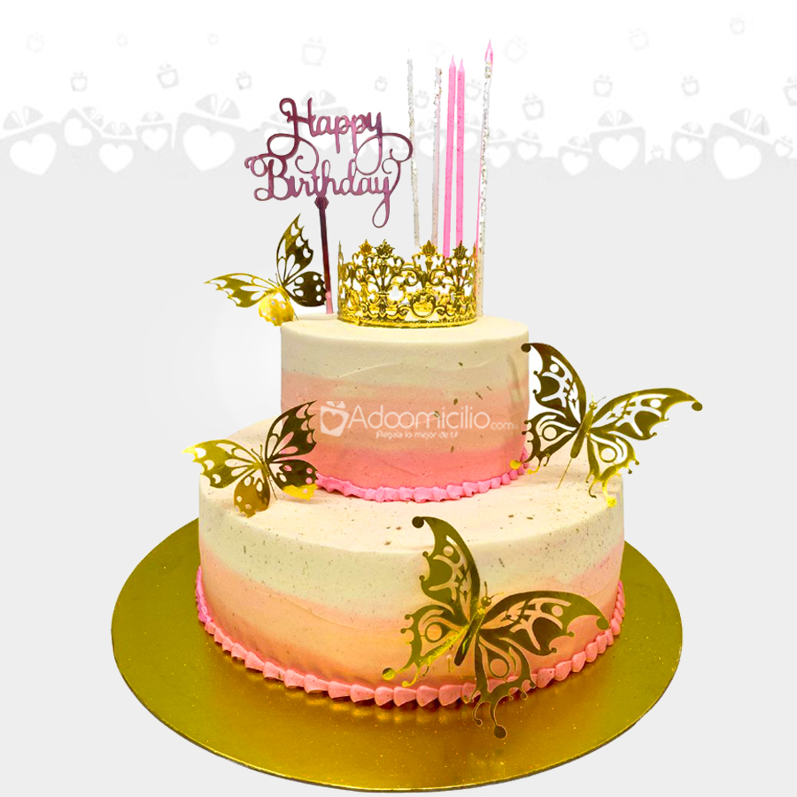 Torta De Dos Pisos Para Cumpleaños A Domiclio En Cali Pedido Con Dos Días De Anticipación 