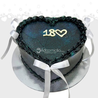 Torta De Corazón Negro Coquet A Domicilio En Cali Pedido Con Dos Días De Anticipación 