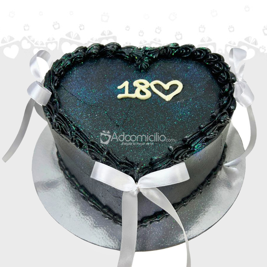 Torta De Corazón Negro Coquet A Domicilio En Cali Pedido Con Dos Días De Anticipación 