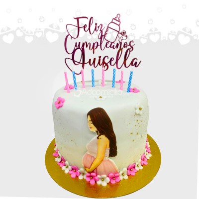 Torta De Cumpleaños Para Mamá Embarazada A Domicilio En Cali Pedido Con Dos Días De Anticipación 