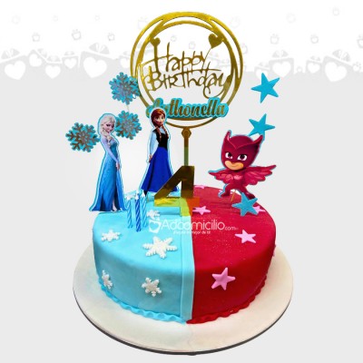 Torta Para Niños De Cumpleaños Doble Diseño A Domicilio En Cali Pedido Con Dos Días De Anticipación 