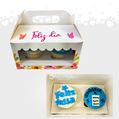 Cupcakes X2 Para El Día Del Contardor A Domicilio En Cali Pediod Con Un Día De Anticipación 