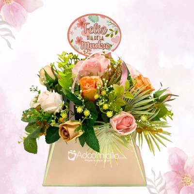 Regalo Con Flores Artificiales Para El Día De Las Madres A Domicilio En Cali Pedido Con Un Día De Anticipación 