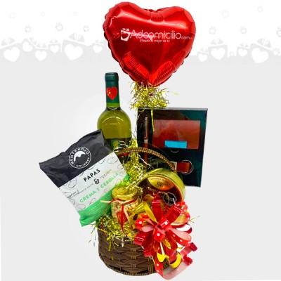 Ancheta Con Vino Para Amor Y Amistad A Domicilio En Cali Pedido Con Un Día De Anticipación 
