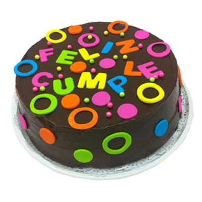 Torta de chocolate Feliz Cumpleaños 30 porciones Pedido con 1 día anticipado 