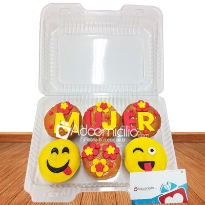 Regalos día de la mujer Cali Cupcakes emojis día de la mujer