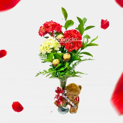 Detalle Con Peluche Y Hortensias Para Amor Y Amistad A Domicilio En Cali Pedido Con Un Día De Anticipación 