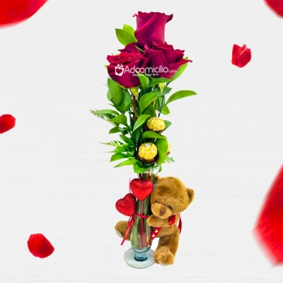 Detalle Para Amor Y Amistad Con Rosas A Domicilio En Cali Pedido Con Un Día De Anticipación 