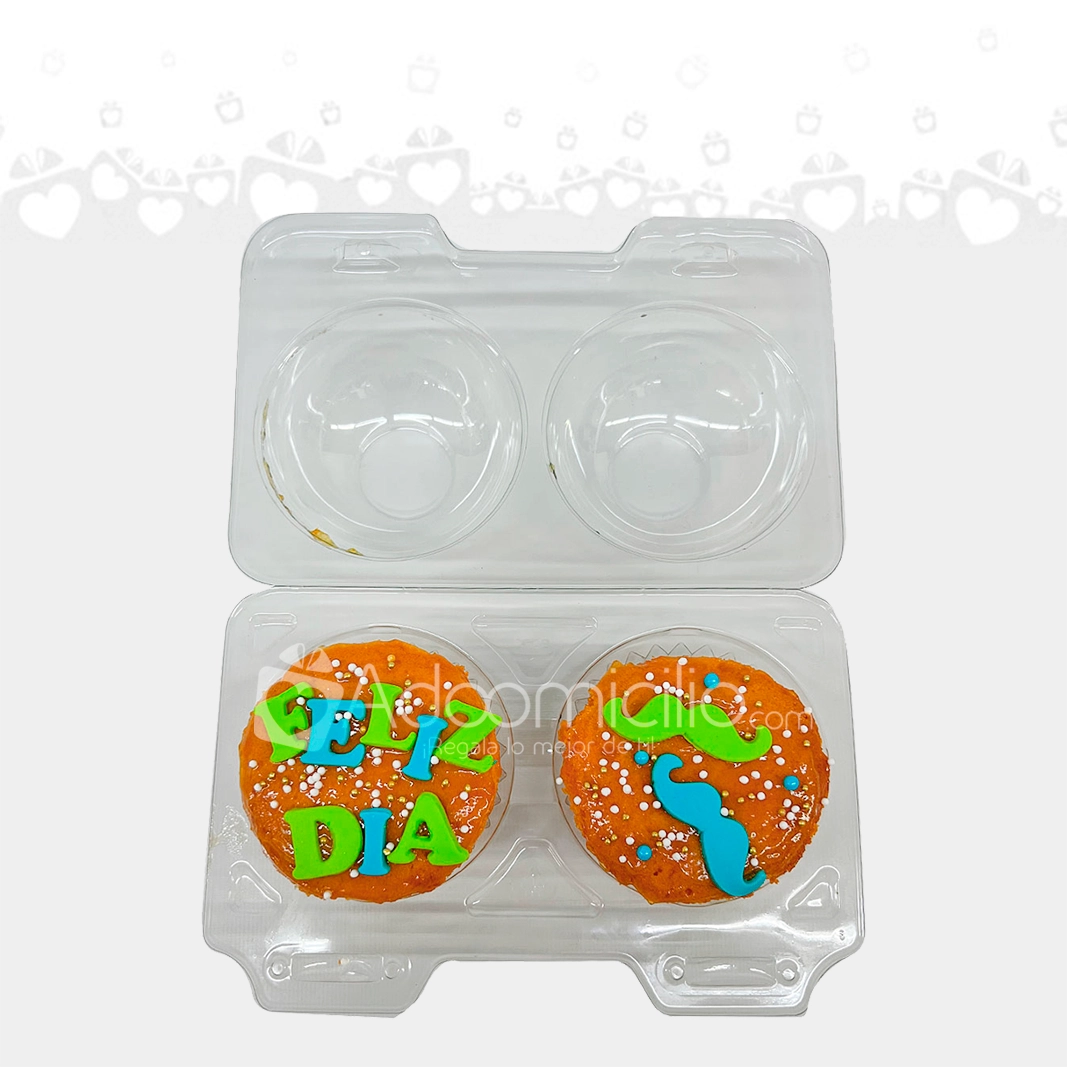 Estuche x2 Cupcakes Día del Hombre