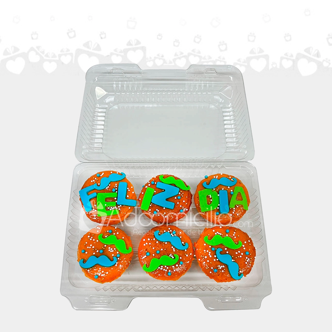 Estuche x6 Cupcakes Día del Hombre