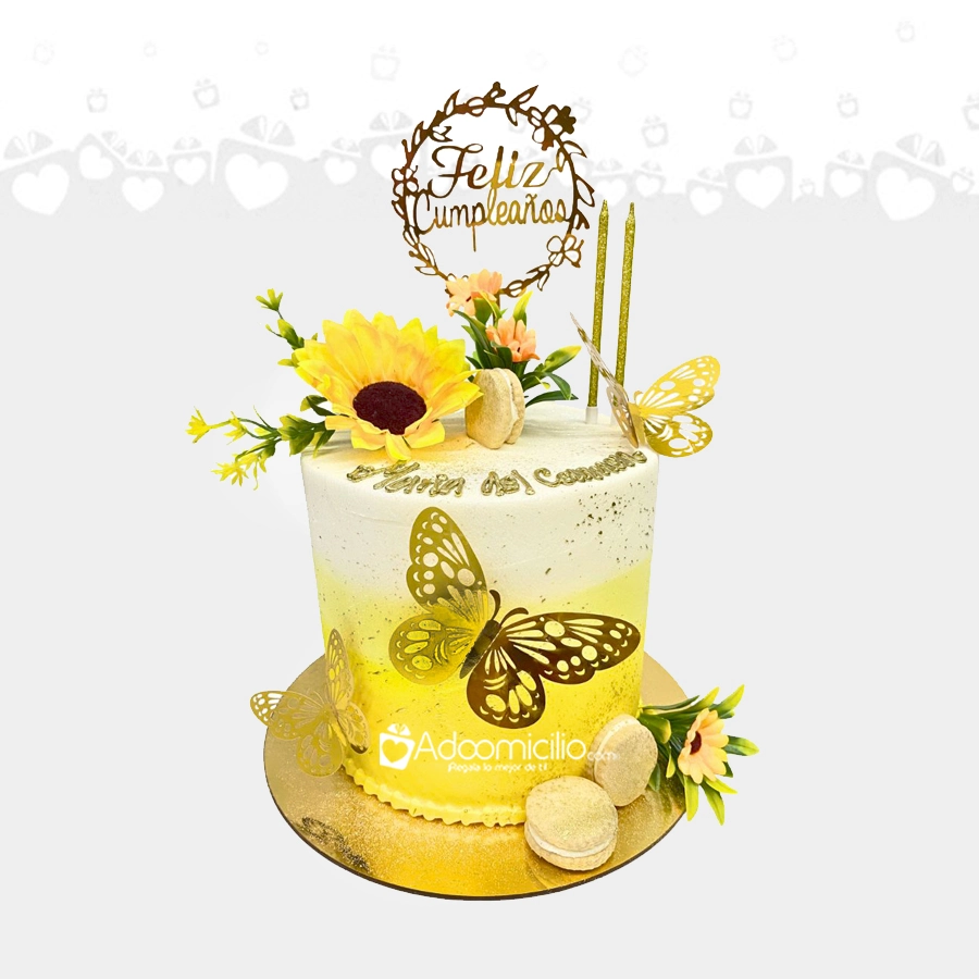 Torta De Cumpleaños Con Flores A Domicilio En Cali Pedido Con Dos Días De Anticipación