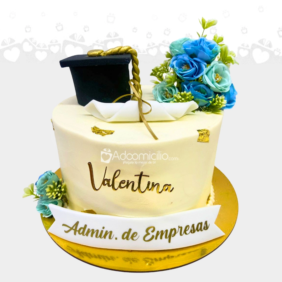 Torta Para Grado Con Flores A Domicilio En Cali Pedido Con Dos Días De Anticipación 