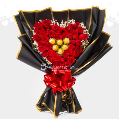 Corazón De Rosas Para El Día De La Mujer A Domicilio En Medellín 