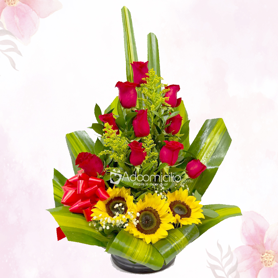 Girasoles Y Rosas Para El Día De La Madre A Domicilio En Medellín 