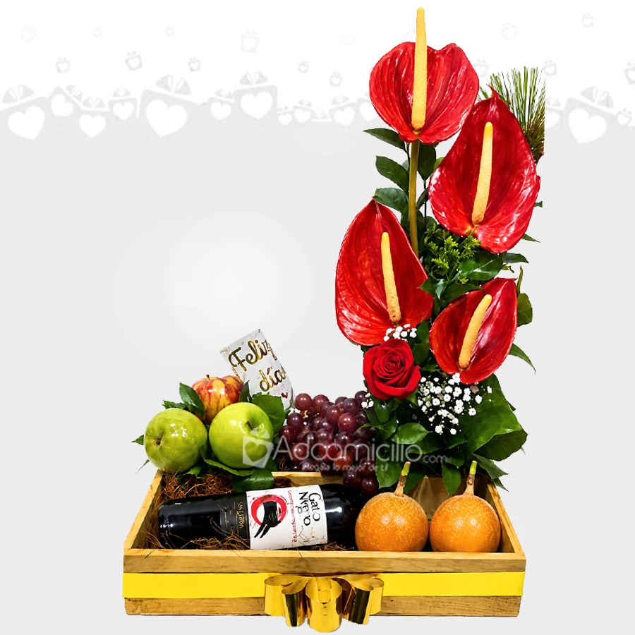 Regalo Con Frutas Y Vino Para El Día Del Padre A Domicilio En Medellín 