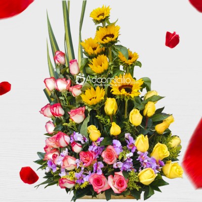 Arreglo Floral Para San Valentín Con Rosas Amarillas A Domicilio En Cali 