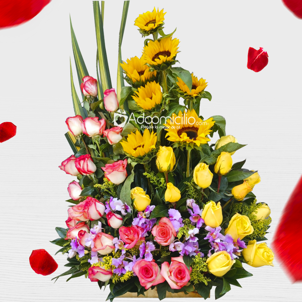 Arreglo Floral Para San Valentín Con Rosas Amarillas A Domicilio En Cali 