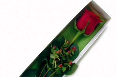 caja de rosas x 1