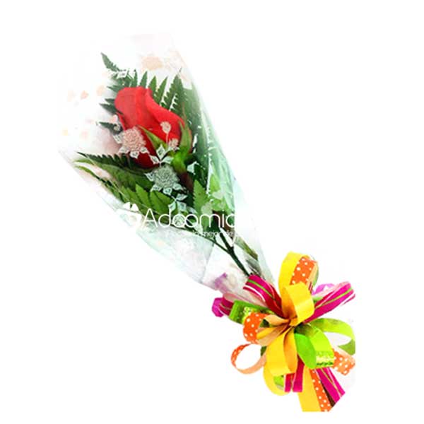 Rosa por unidad decorada a domicilio en Cali