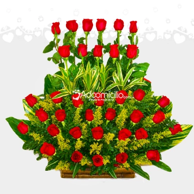 Arreglo Floral Con Rosas Rojas A Domicilio En Cali 