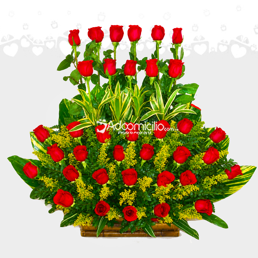 Arreglo Floral Con Rosas Rojas A Domicilio En Cali 