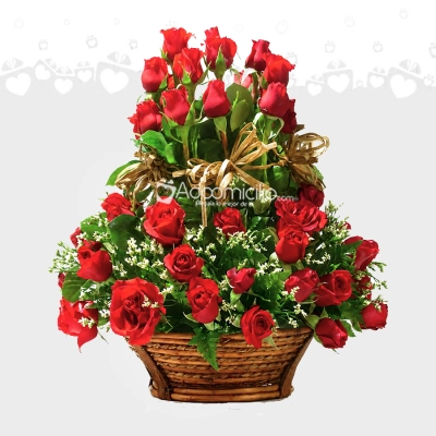 Arreglo Floral En Canasta A Domicilio En Cali 