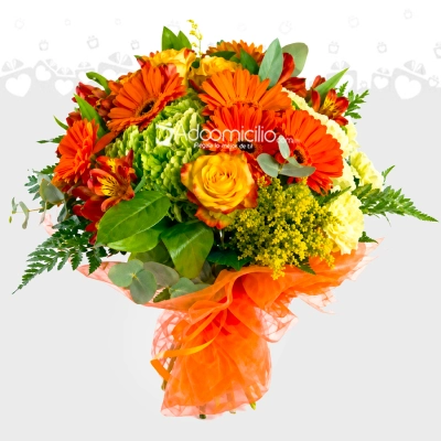 Bouquet En Colores Calidos A Domicilio En Cali 