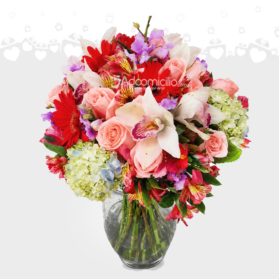 Florero Con Flores Variadas A Domicilio En Cali 