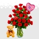 Florero Con Rosas Y Peluche A Domicilio En Cali 