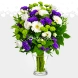 Jarrón Con Flores Blancas Y Moradas A Domicilio En Cali 