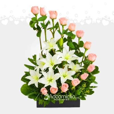 Lirios Blancos Y Rosas Rosadas A Domicilio En Cali 