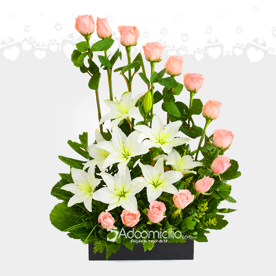 Lirios Blancos Y Rosas Rosadas A Domicilio En Cali 