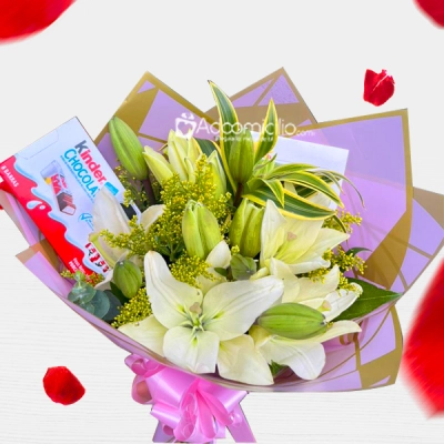 Lirios Con Chocolates Para Amor Y Amistad A Domicilio En Cali 