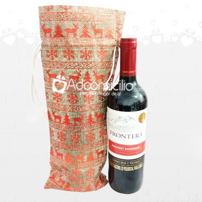 Licores para navidad cali Vino frontera 750ml con empaque navideño