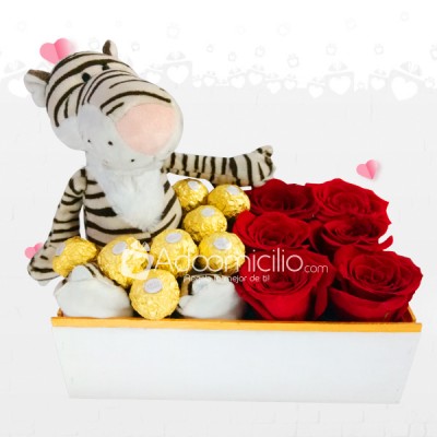 Flores en dia de la mujer con Chocolates, Peluche y Rosas A Domicilio En Cali