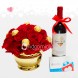 Brindis Deluxe Vino y Flores en San Valentín la mejor combinacion 